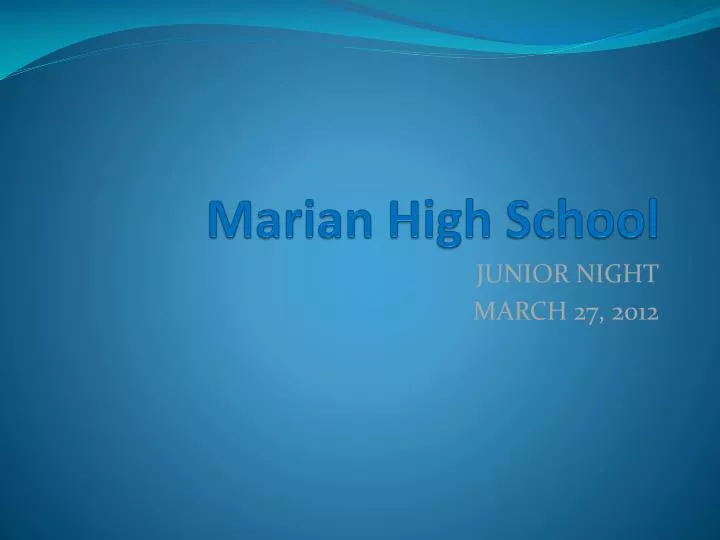 marian high school