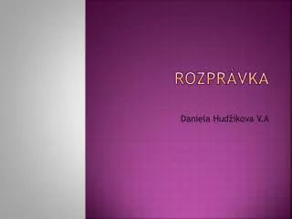 rozpr vka
