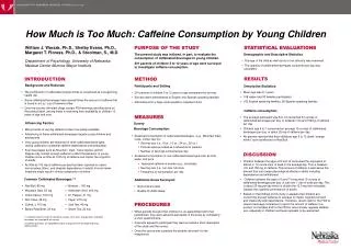 How Much is Too Much: Caffeine Consumption by Young Children