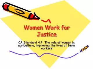Women Work for Justice