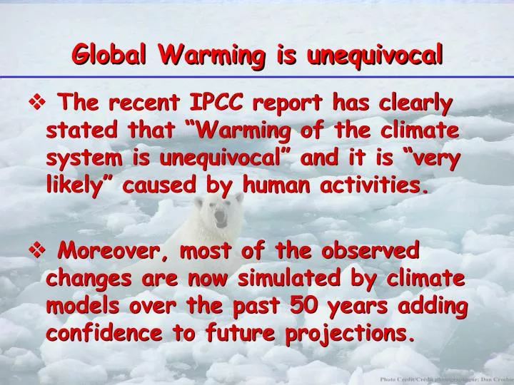 global warming is unequivocal