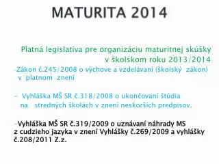 maturita 2014