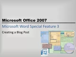 Microsoft Word Special Feature 3