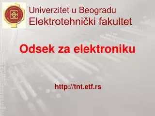 odsek za elektroniku