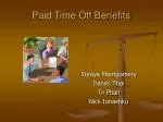Paid Time Off Benefits - slide 1
