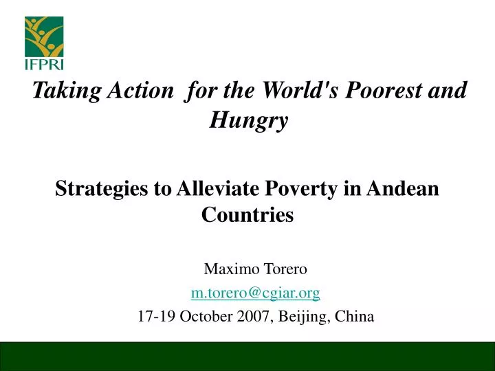 strategies to alleviate poverty in andean countries