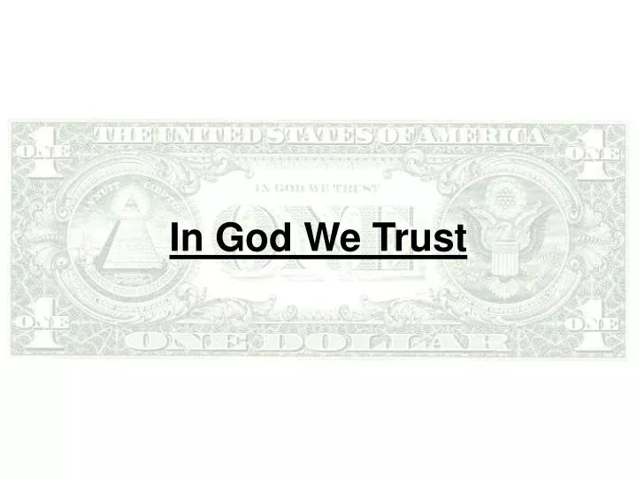 in god we trust