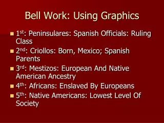 Bell Work: Using Graphics