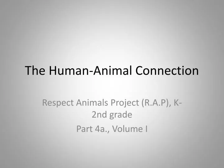 the human animal connection
