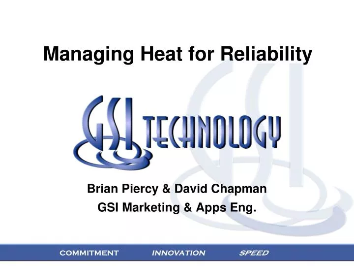 managing heat for reliability