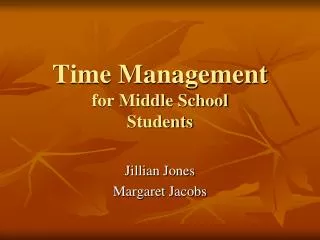 Time Management for Middle School Students