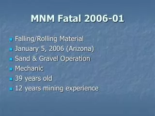 MNM Fatal 2006-01