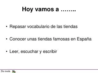 hoy vamos a