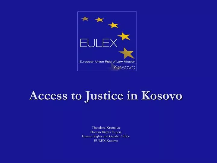 access to justice in kosovo