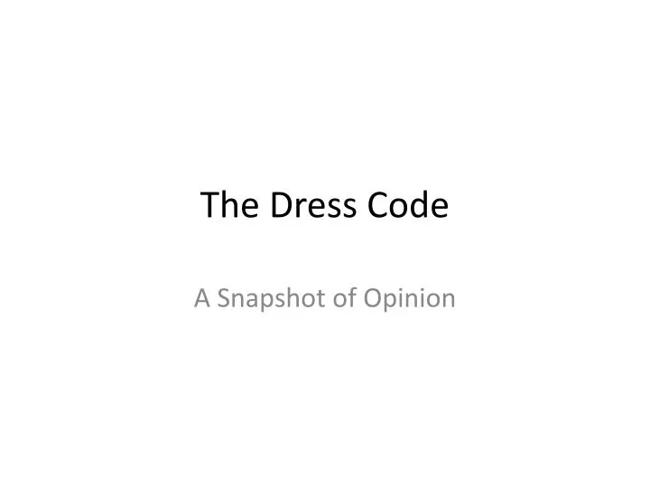 the dress code