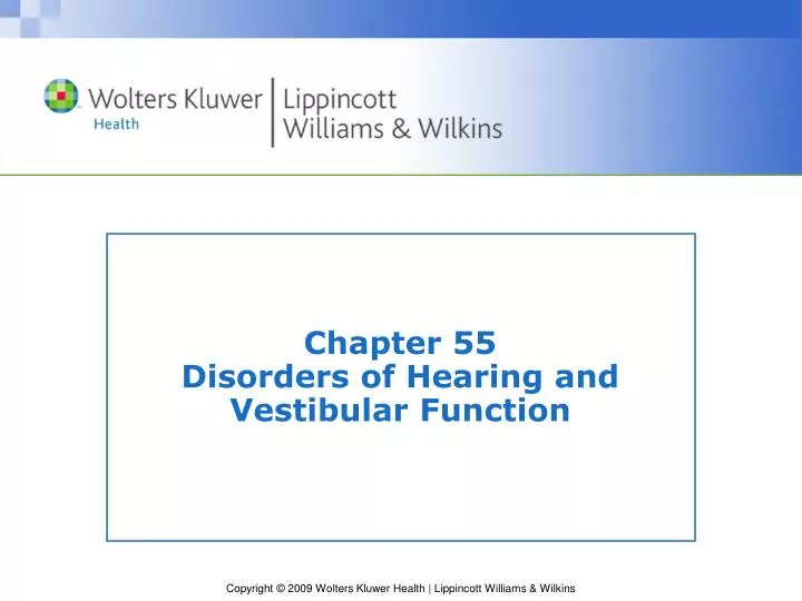 chapter 55 disorders of hearing and vestibular function