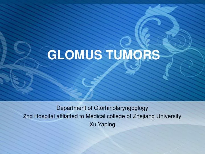 glomus tumors