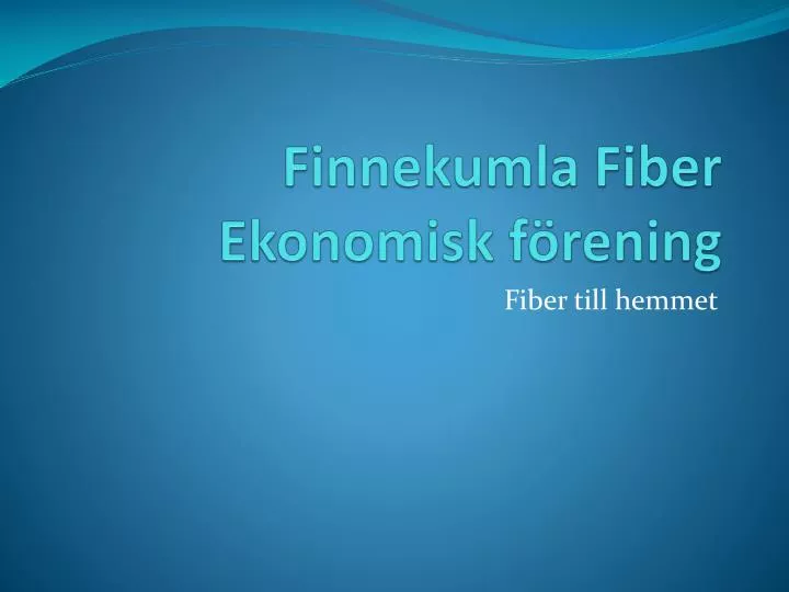 finnekumla fiber ekonomisk f rening