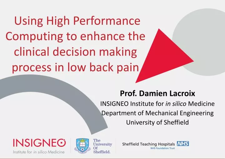 using high performance computing to enhance the clinical decision making process in low back pain