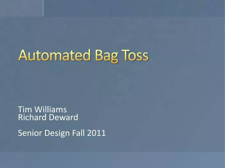 automated bag toss