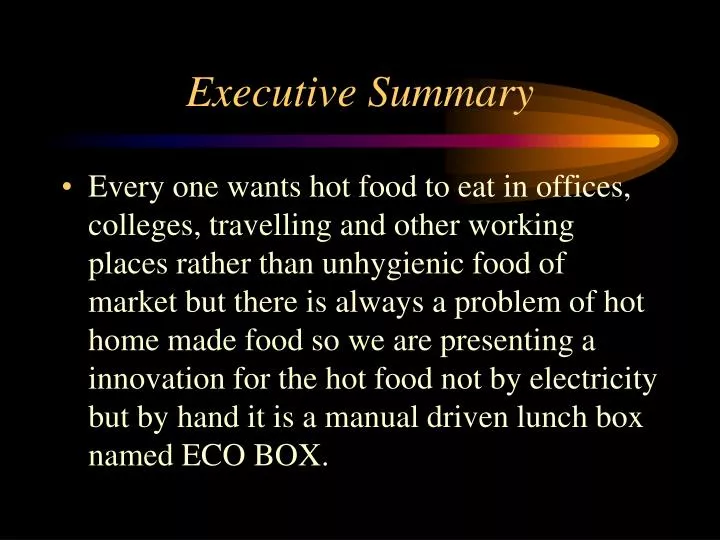 executive summary