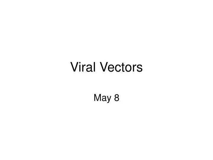 viral vectors