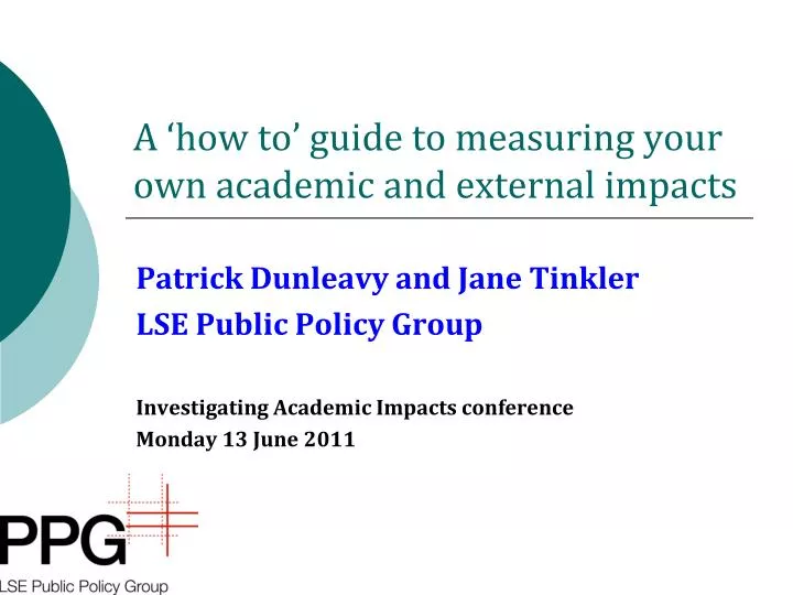 a how to guide to measuring your own academic and external impacts