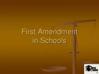 First Amendment in Schools