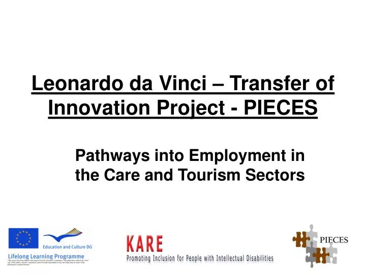 leonardo da vinci transfer of innovation project pieces