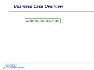Business Case Overview