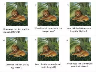 How were the lion and the mouse different?