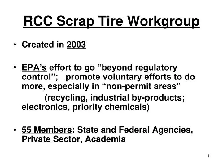 rcc scrap tire workgroup