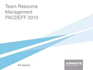 Team Resource Management PACDEFF 2010