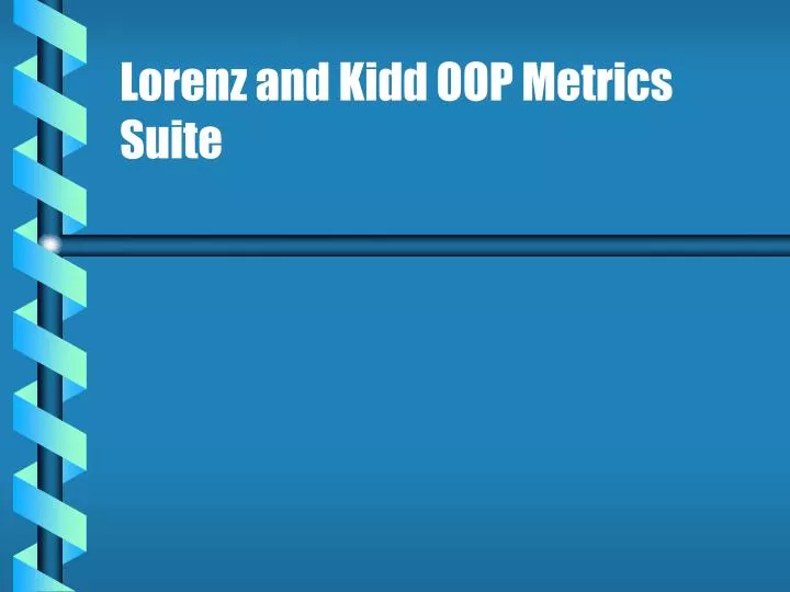 lorenz and kidd oop metrics suite