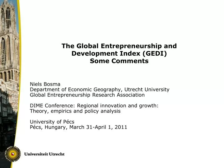 the global entrepreneurship and development index gedi some comments