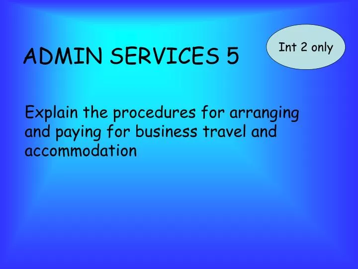 admin services 5