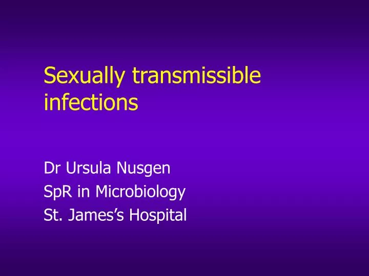 sexually transmissible infections