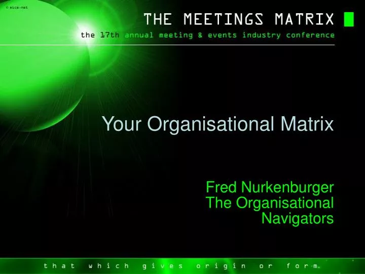 your organisational matrix