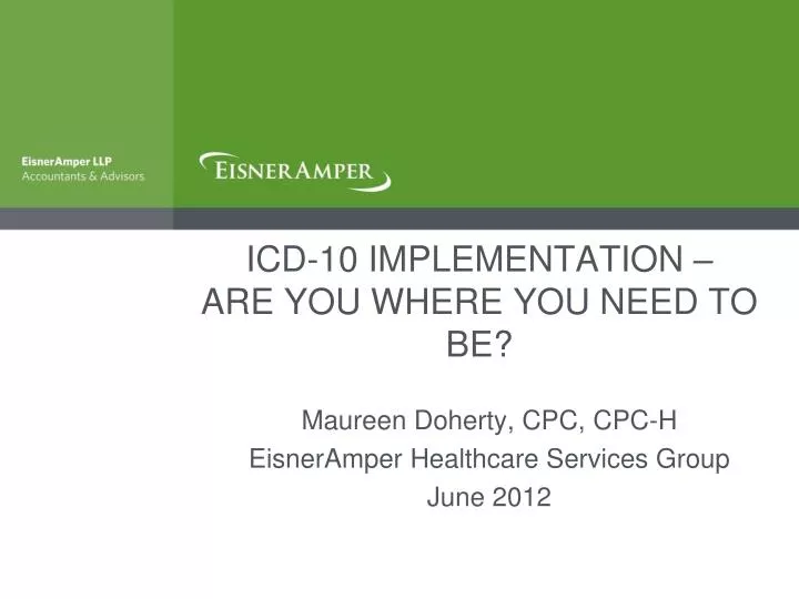 icd 10 implementation are you where you need to be