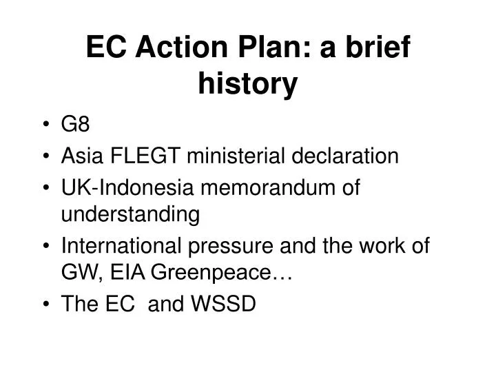 ec action plan a brief history