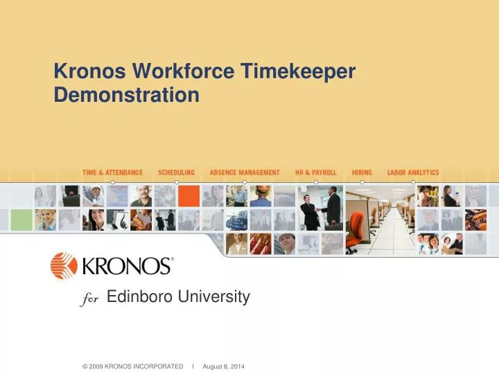 kronos workforce timekeeper demonstration