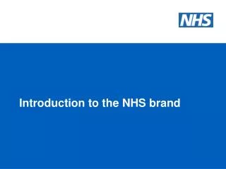 Introduction to the NHS brand