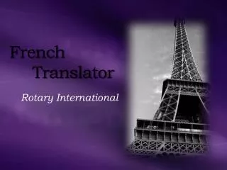 French 	Translator
