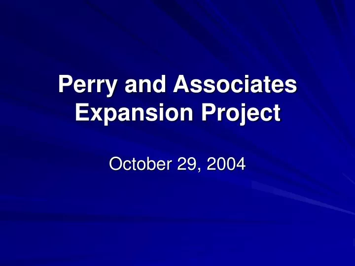 perry and associates expansion project