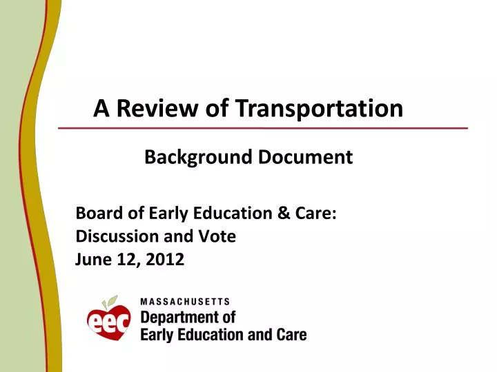 board of early education care discussion and vote june 12 2012