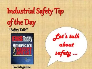 Industrial Safety Tip of the Day
