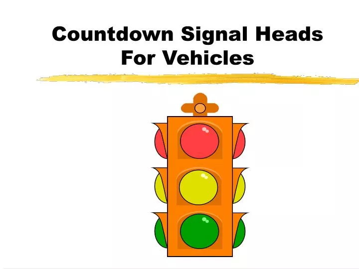 countdown signal heads for vehicles