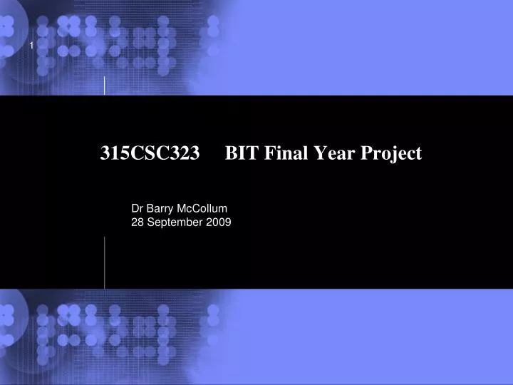 315csc323 bit final year project