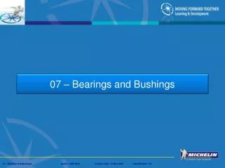 07 – Bearings and Bushings