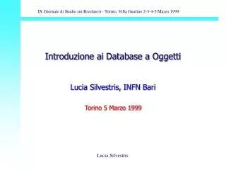 introduzione ai database a oggetti
